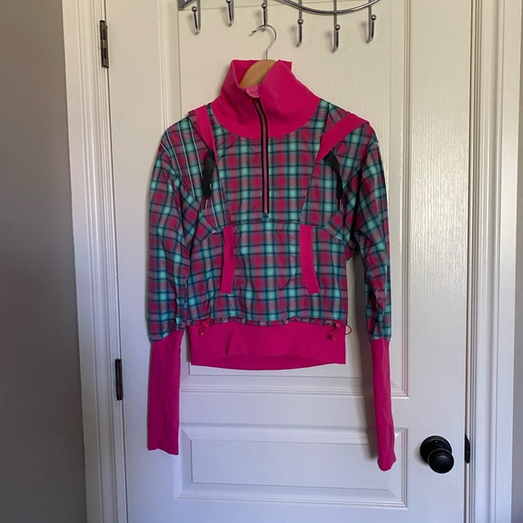 Lululemon pink plaid jacket size 4 - Picture 1 of 4